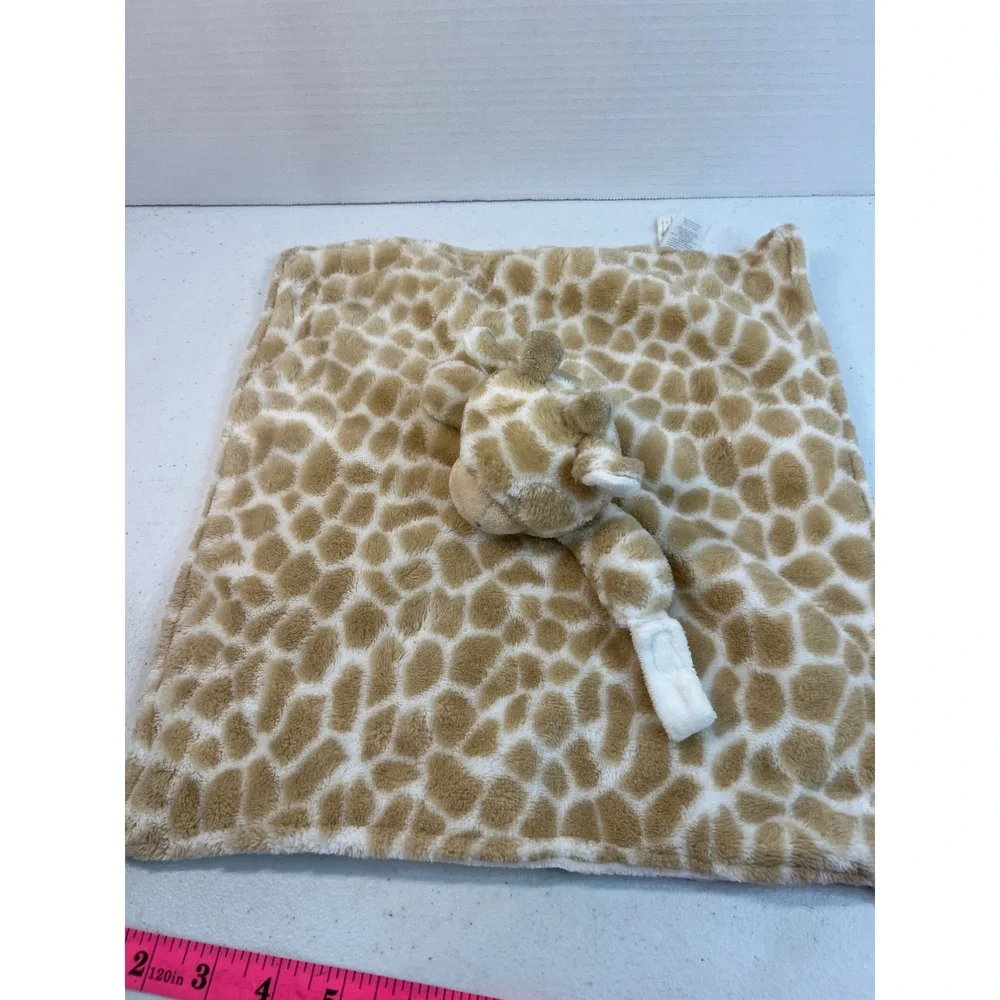 Carters Giraffe Security Blanket Plush Lovey Spotted Tan Cream Pacifier Holder